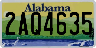 AL license plate 2AQ4635