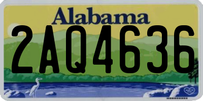 AL license plate 2AQ4636