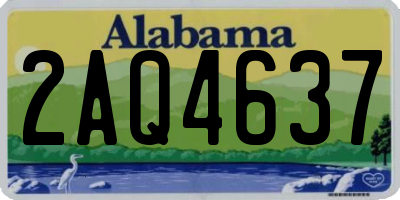 AL license plate 2AQ4637