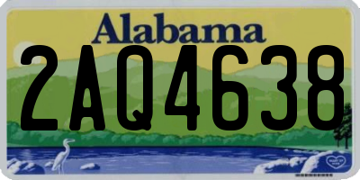 AL license plate 2AQ4638