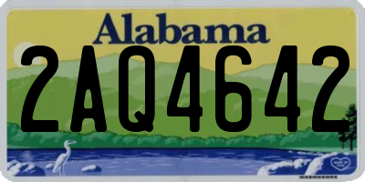AL license plate 2AQ4642