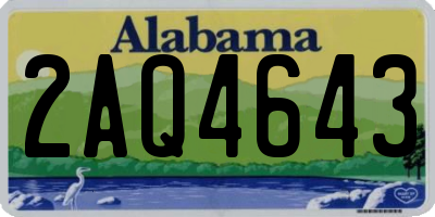AL license plate 2AQ4643