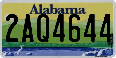 AL license plate 2AQ4644
