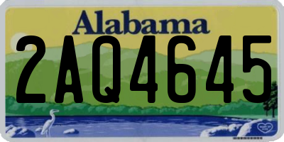 AL license plate 2AQ4645