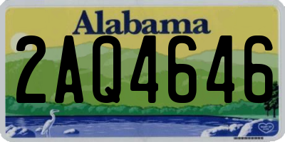 AL license plate 2AQ4646