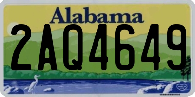 AL license plate 2AQ4649