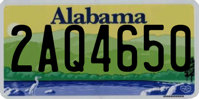 AL license plate 2AQ4650