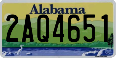 AL license plate 2AQ4651