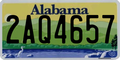 AL license plate 2AQ4657