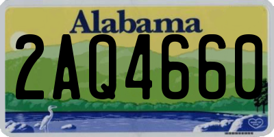 AL license plate 2AQ4660