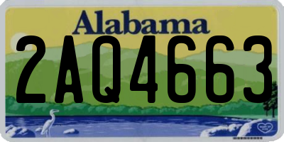 AL license plate 2AQ4663