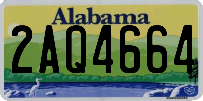 AL license plate 2AQ4664