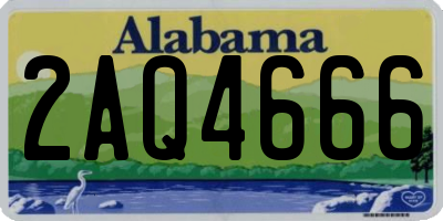 AL license plate 2AQ4666