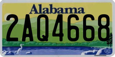 AL license plate 2AQ4668
