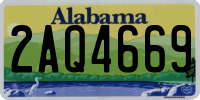 AL license plate 2AQ4669