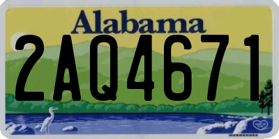 AL license plate 2AQ4671