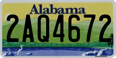 AL license plate 2AQ4672