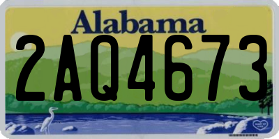 AL license plate 2AQ4673
