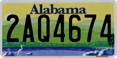 AL license plate 2AQ4674