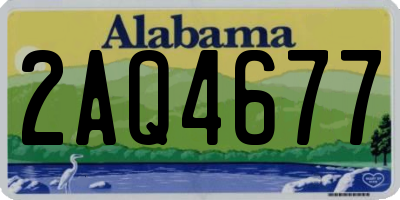 AL license plate 2AQ4677
