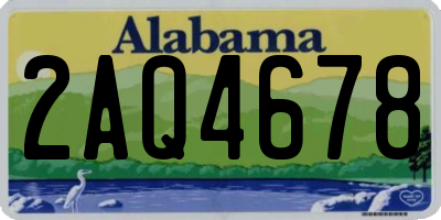 AL license plate 2AQ4678
