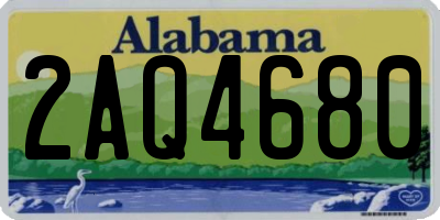 AL license plate 2AQ4680