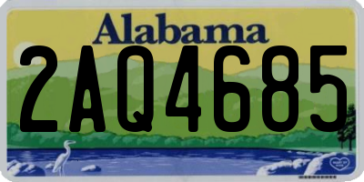 AL license plate 2AQ4685
