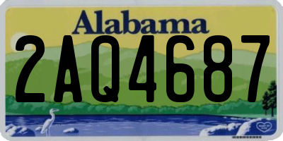 AL license plate 2AQ4687
