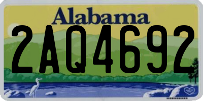 AL license plate 2AQ4692