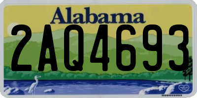 AL license plate 2AQ4693