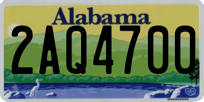 AL license plate 2AQ4700
