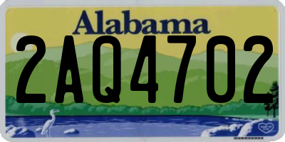 AL license plate 2AQ4702