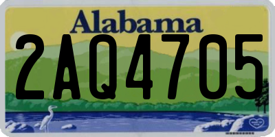 AL license plate 2AQ4705