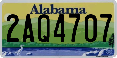 AL license plate 2AQ4707