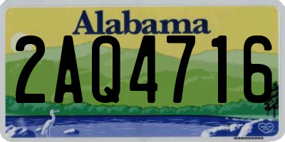 AL license plate 2AQ4716