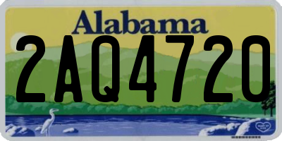 AL license plate 2AQ4720