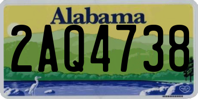 AL license plate 2AQ4738