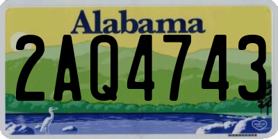 AL license plate 2AQ4743
