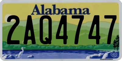 AL license plate 2AQ4747