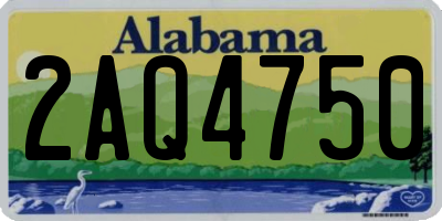 AL license plate 2AQ4750