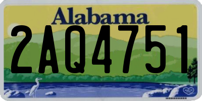 AL license plate 2AQ4751