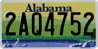 AL license plate 2AQ4752