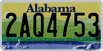 AL license plate 2AQ4753