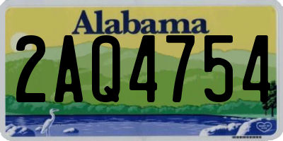 AL license plate 2AQ4754
