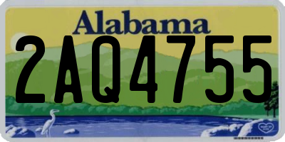 AL license plate 2AQ4755