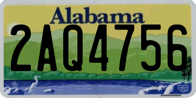 AL license plate 2AQ4756