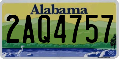 AL license plate 2AQ4757