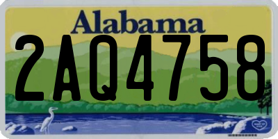 AL license plate 2AQ4758