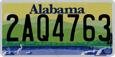 AL license plate 2AQ4763