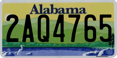 AL license plate 2AQ4765